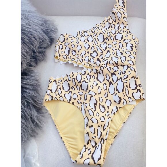 Onia Betty cut out one piece swimsuit leopard - Picture 4 of 9